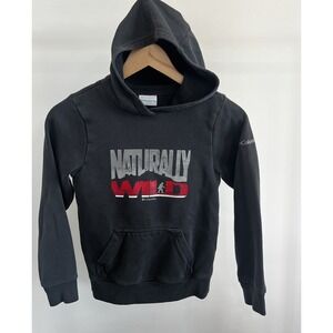 Columbia Youth M‎ (10-12) Pullover Hoodie Black Sasquatch Sweatshirt Hooded Boys